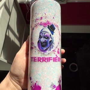 Terrifier Horror Themed Tumbler 20 Oz Handmade